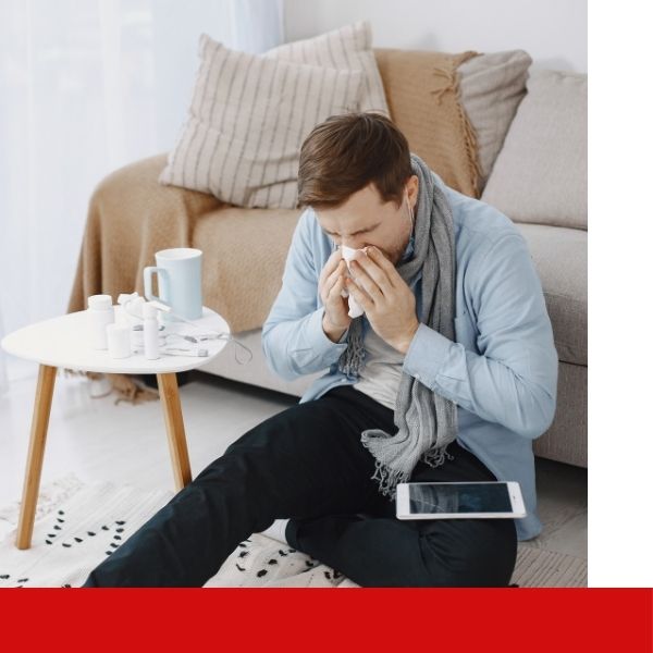 Rapid Illness Testing - img1 Person suffering from a flu